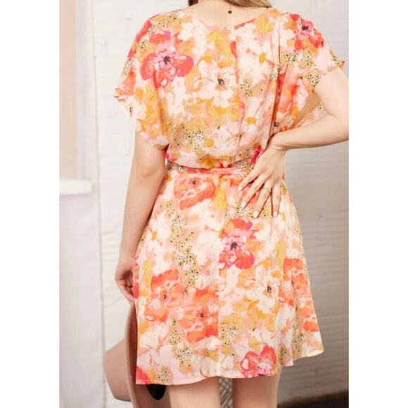 NWT Free People Freddy Tie Mini Dress Size L (Fruit Punch) - Picture 6 of 6